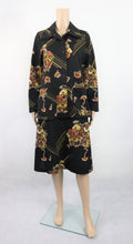 Lataa kuva Galleria-katseluun, Pia &amp; Paula ruskeasävyinen kukkakuvioinen vintage pusero ja hame 40
