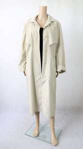 Piiron kotimainen vintage vaalea pitkä takki 42
