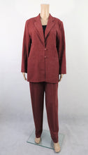 Lataa kuva Galleria-katseluun, Pola tiilenpunainen kotimainen vintage housupuku C38
