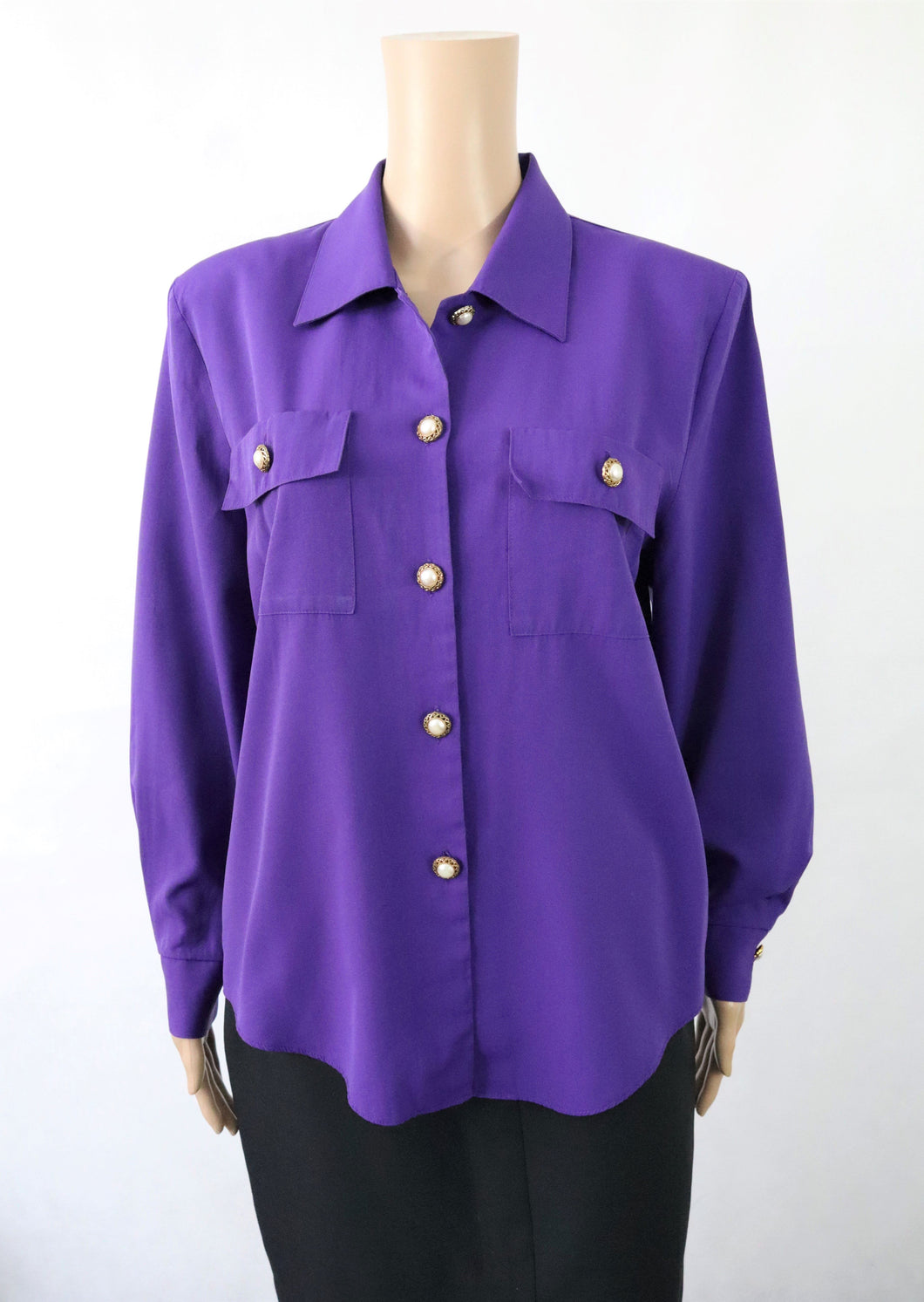 Pola violetti kotimainen vintage paitapusero C36