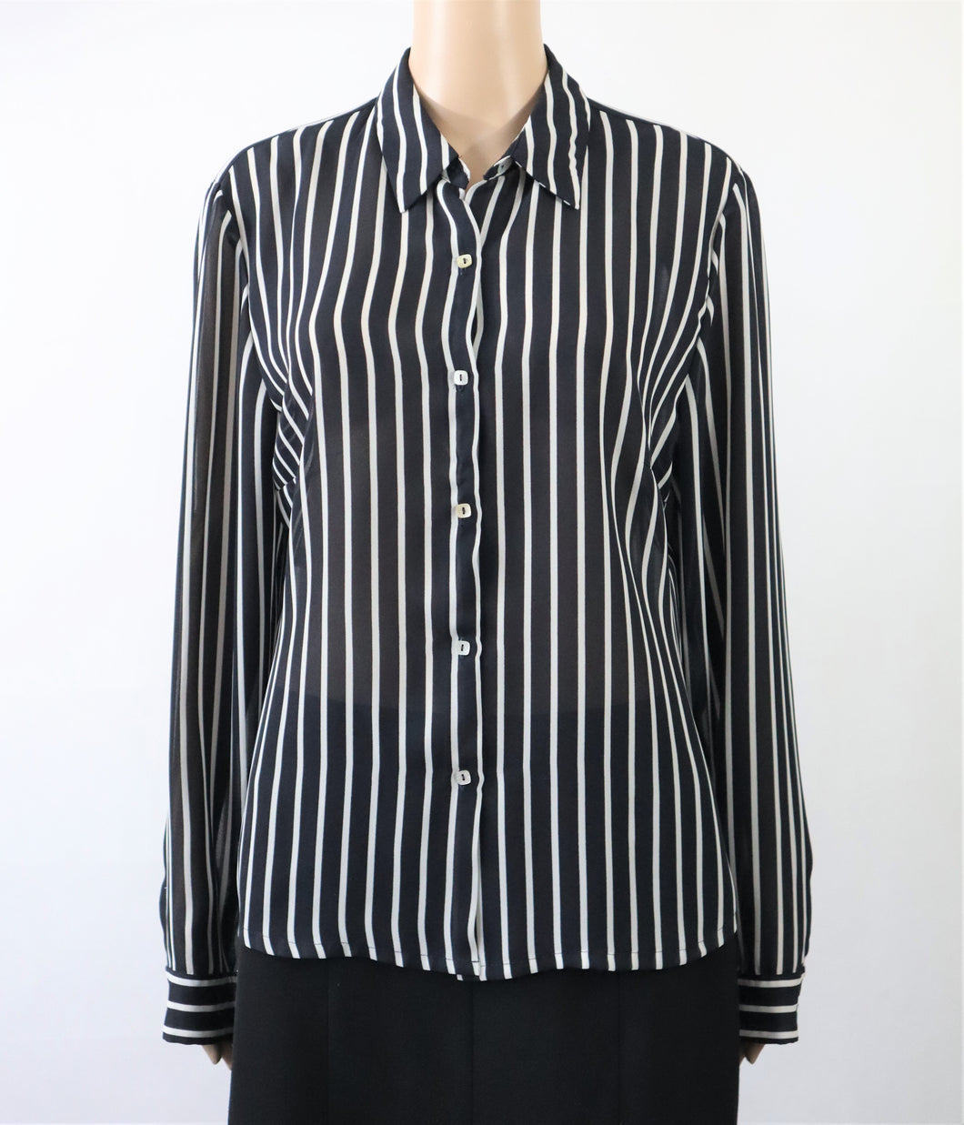 Ril's mustavalkoinen raidallinen paitapusero 42
