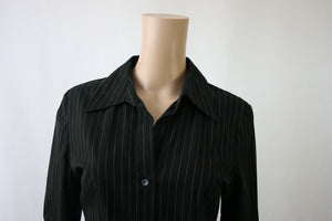Musta raidallinen paitapusero M