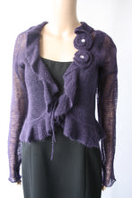 Lataa kuva Galleria-katseluun, Ril&#39;s violetti neulebolero