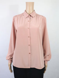 Sataneule vaaleanpunainen vintage paitapusero 40