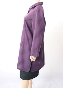 Violetti pitkä kauluspusero XL