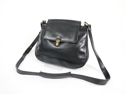 Three Bags vintage musta satulalaukku saddle bag