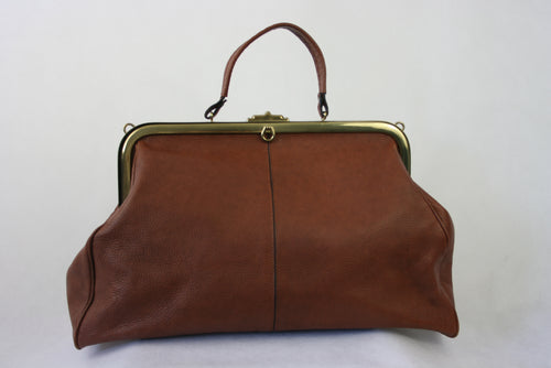 Three Bags ruskea iso kehyslaukku