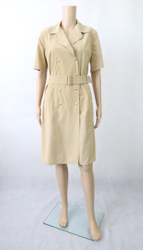 Voglia kotimainen vintage beige kietaisumallinen mekko 38