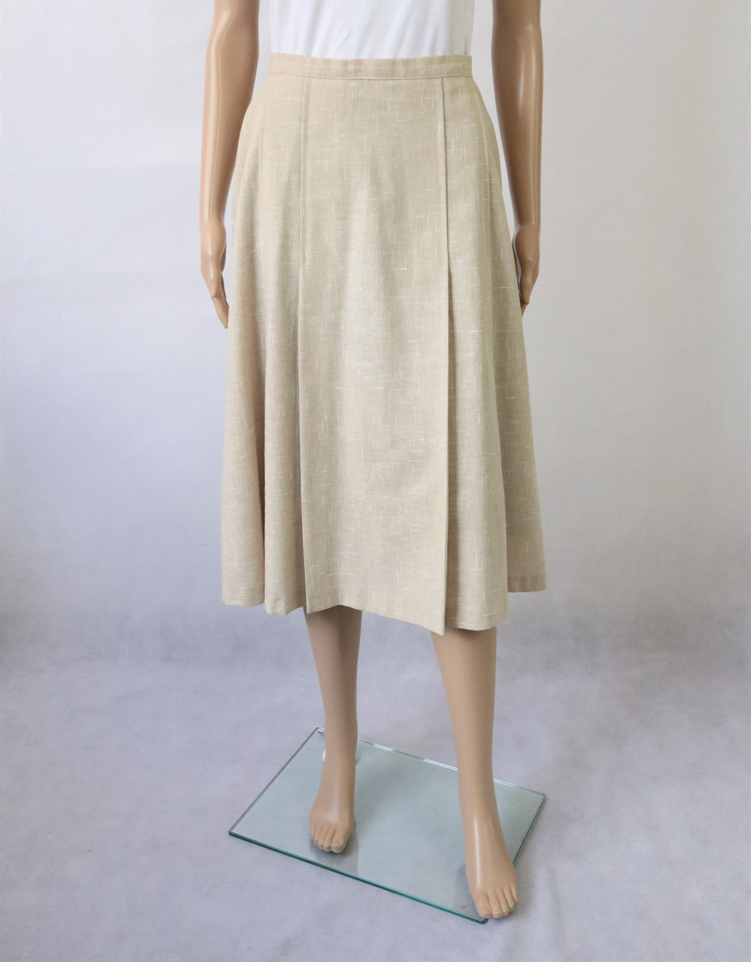 Ylisen neulomo beige kotimainen vintage vekkihame D42